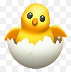 Chick Transparent Egg - Hatching Emoji Iphone Apple png