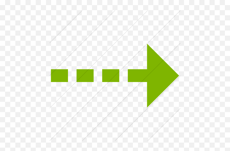 Classic Arrows Dashed Right Icon - Green Dash Line Arrow Png,Green Right Arrow Icon