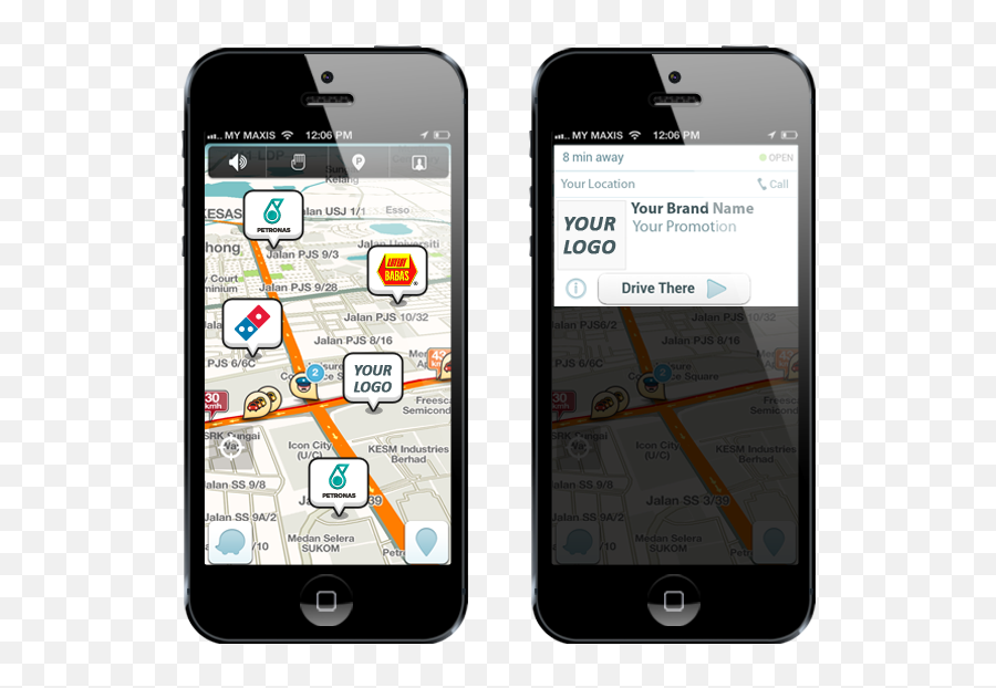 Sponsored Locations - Waze Ads Example Png,Waze Icon Glossary