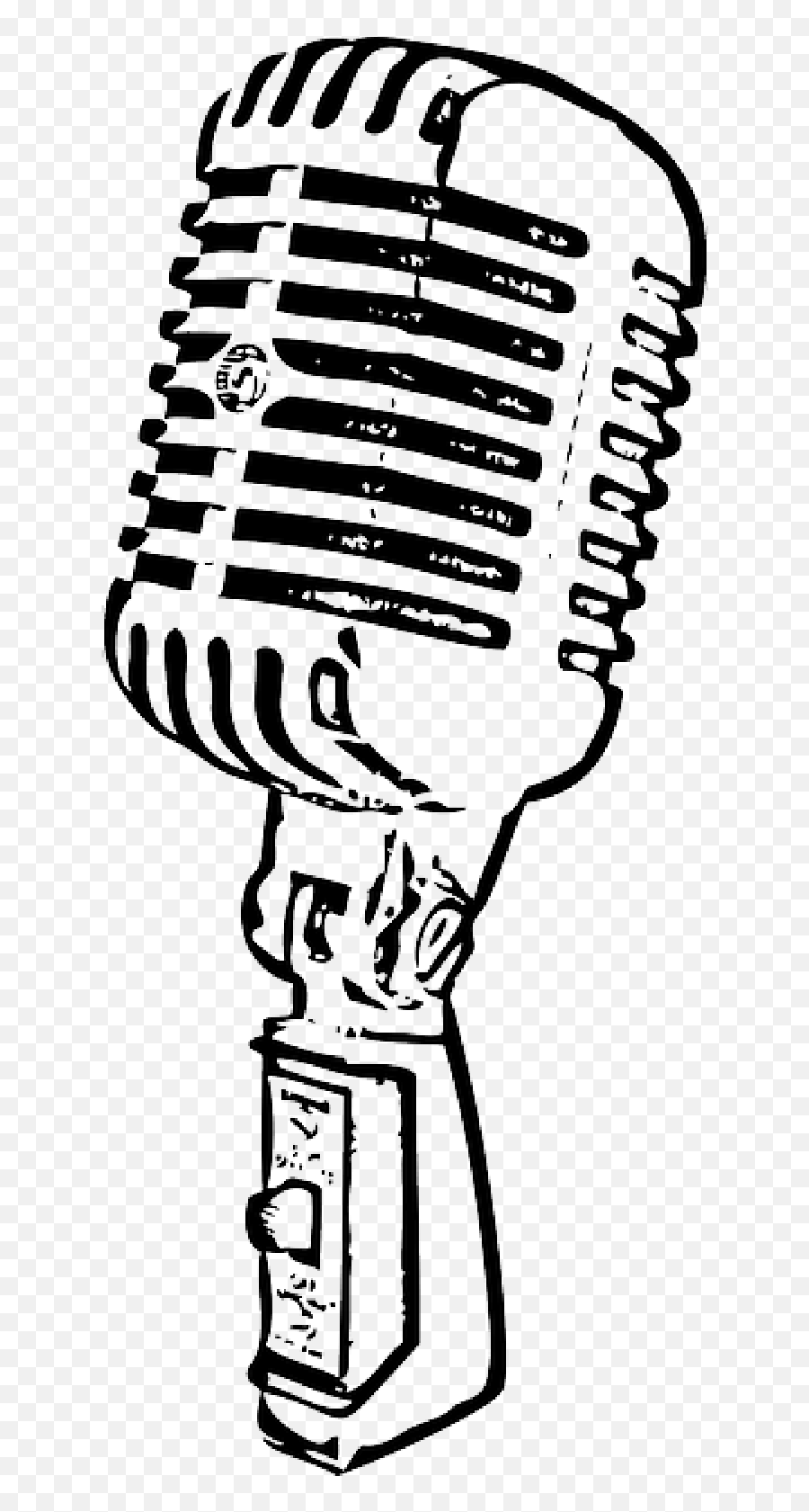 Download Old Microphone Record Sound Antique Mic - Only Drawing Old School Microphone Png,Samsung Galaxy S5 Icon