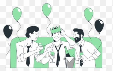 Bachelor Party Customizable Isometric Illustrations Amico Style - Office Party png