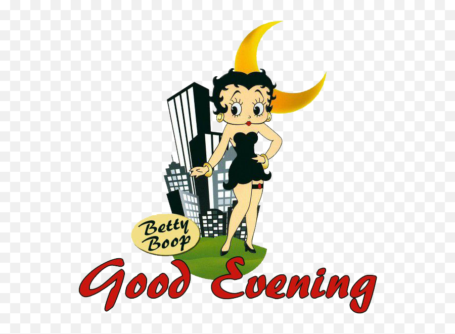 Bimbo Evening Betty Cartoon Clipart Png - Evening Good Afternoon Clipart,Betty Boop Png