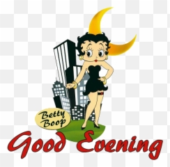 Bimbo Evening Betty Cartoon Clipart Png - Evening Good Afternoon Clipart,Betty Boop Png