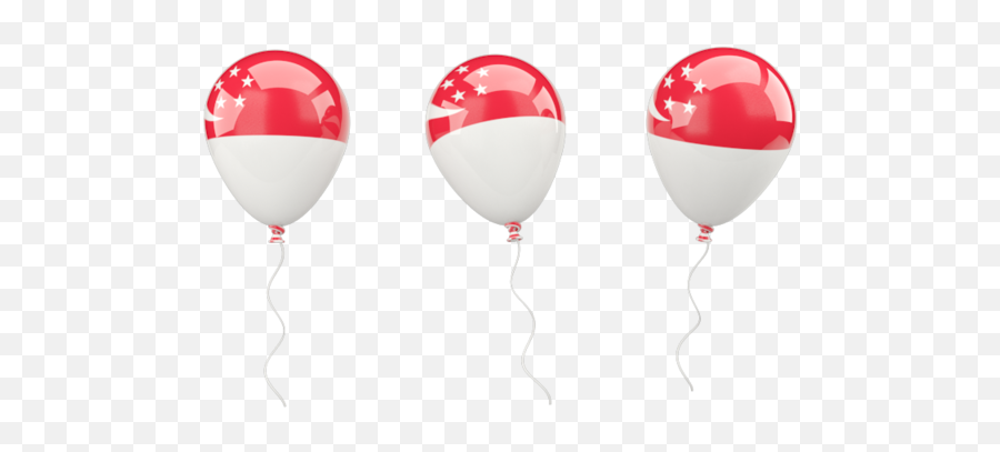 Air Balloons Illustration Of Flag Singapore - Transparent Mauritius Flag Png,Red Balloons Png