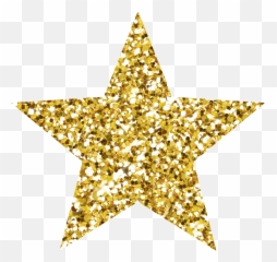 Gold Glitter Star Clipart - png