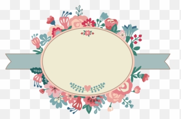 Download Border Wedding Creative Watercolor Invitation - Flower Design png