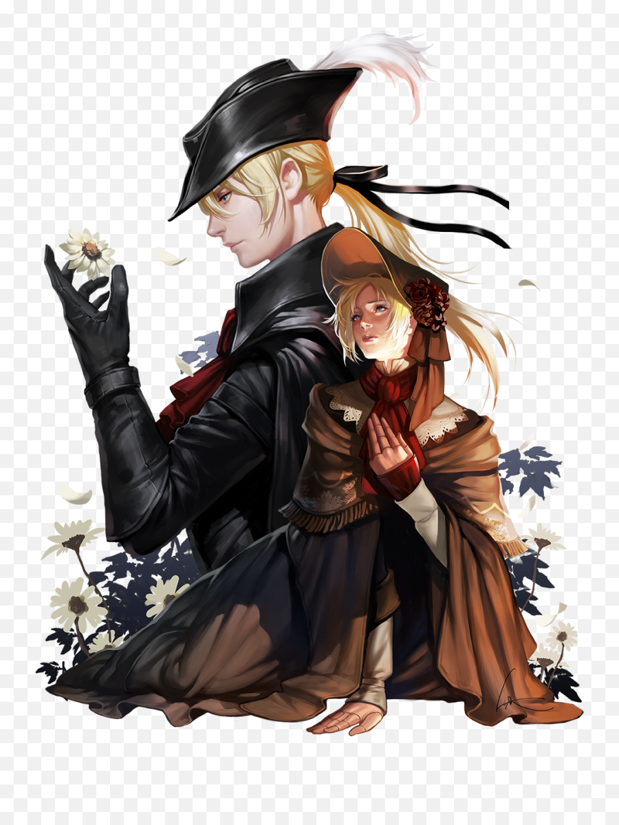 Bloodborne Doll And Maria Of The Astral Clocktower - Lady Maria Bloodborne Fanart Png,Bloodborne Logo Png