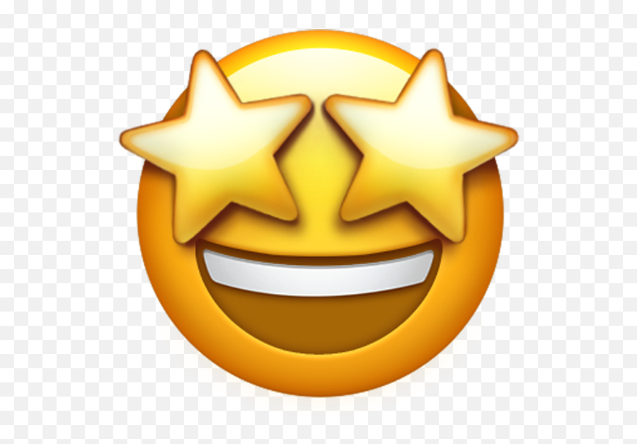 Emoji Transparent Emoticon Scream - Star Eyes Emoji Png,Shocked Emoji Transparent