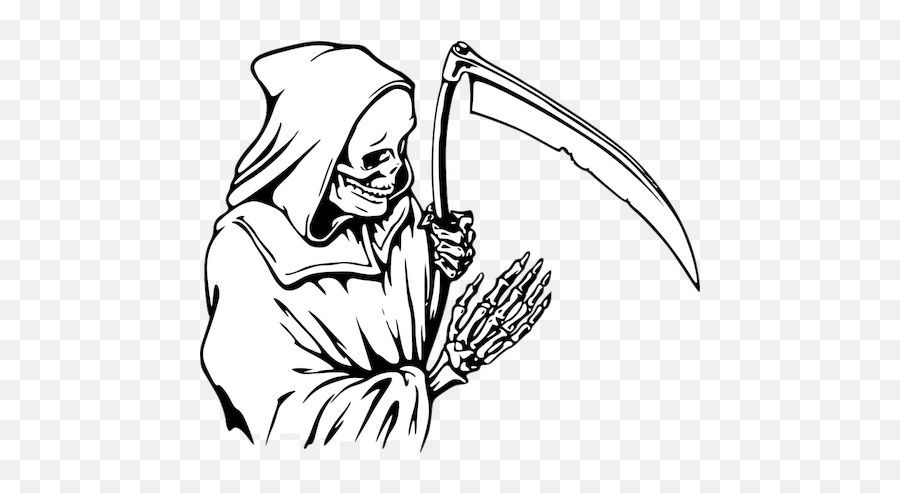 Death And Scythe Free Svg - Grim Reaper Png Outline,Death Png