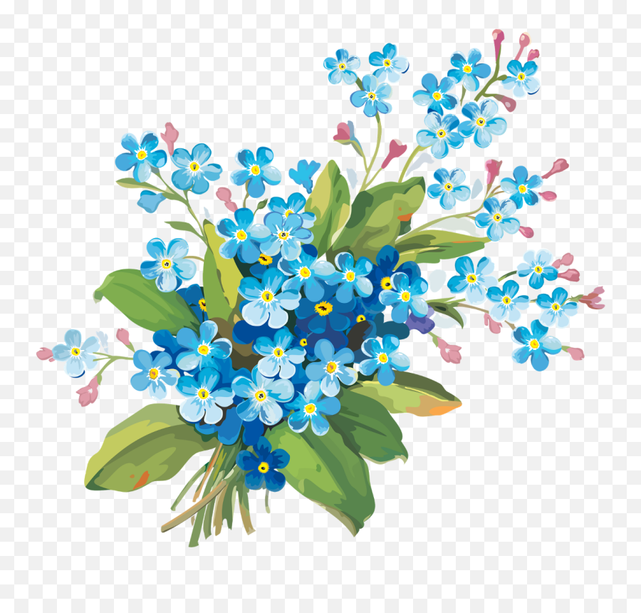 Flowers Flower Flores Ftestickers - Forget Me Not Clipart Png,Forget Me Not Png
