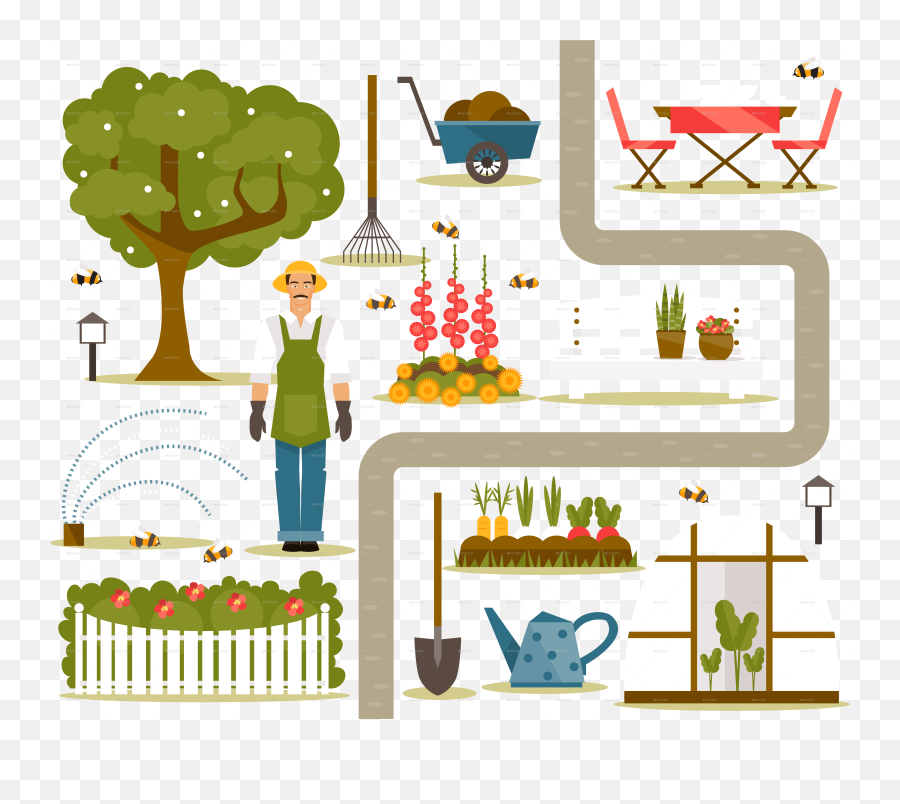 Gardening Set - Clip Art Png,Gardening Png