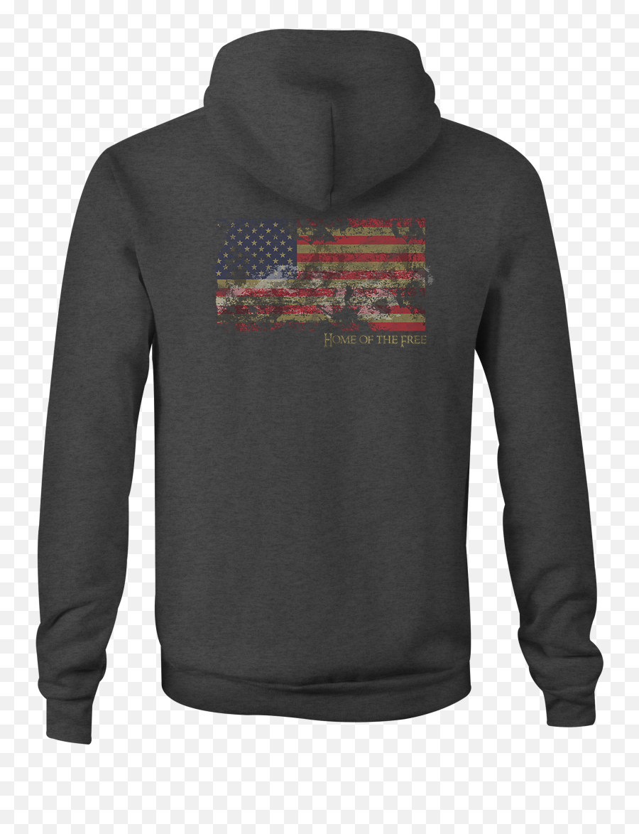 Details About Zip Up Hoodie Home Of The Free Tattered Vintage American Flag - Mom And Daughter Hoodies Png,American Flag Png Free