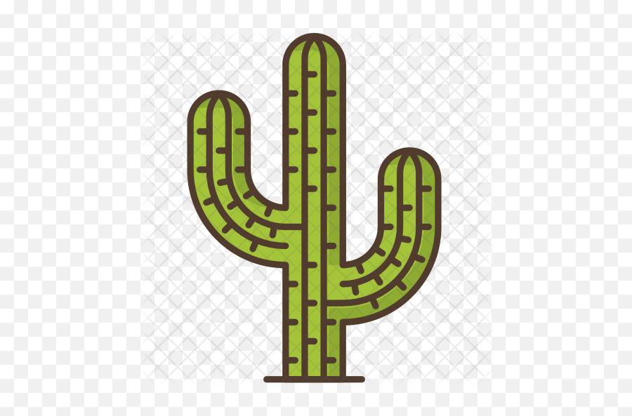 Cactus Icon Of Colored Outline Style - Cactus Plant A Tre Png,Cute Cactus Png