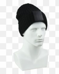 Download Hd Knitted Winter Hat With Led - Beanie Png,Winter Hat Png