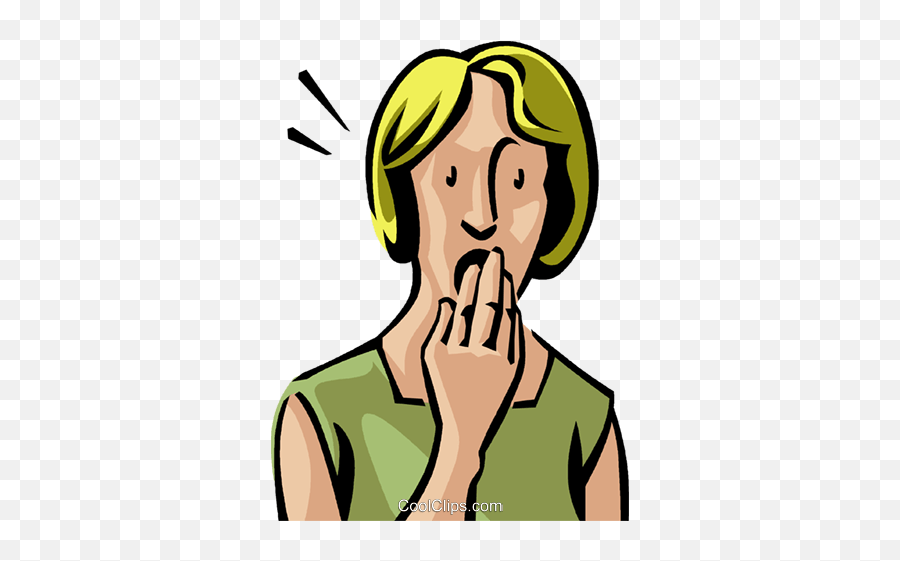 Shocked Woman Royalty Free Vector Clip Art Illustration - Shocking Clipart Png,Shocked Face Png