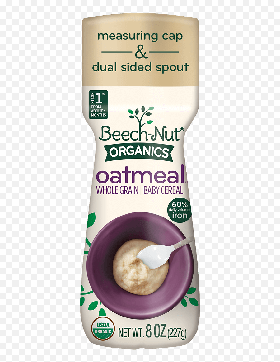 Beech - Nut Organics Oatmeal Cereal Canister For 4 Months Organic Cereal Brands For Babies Png,Oatmeal Png