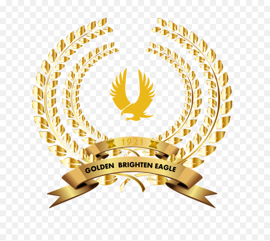 Golden Brighten Eagle Gold Laurel Wreath With Ribbon Png Golden Eagle Logo Free Transparent Png Images Pngaaa Com