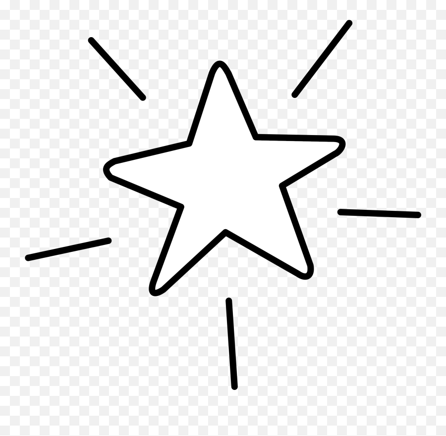 Shining Star Png Files - Shining Star Clipart Black And White,Glowing Star Png