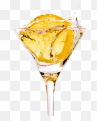 Lemon Splash - Cocktail Glas Splashing Png