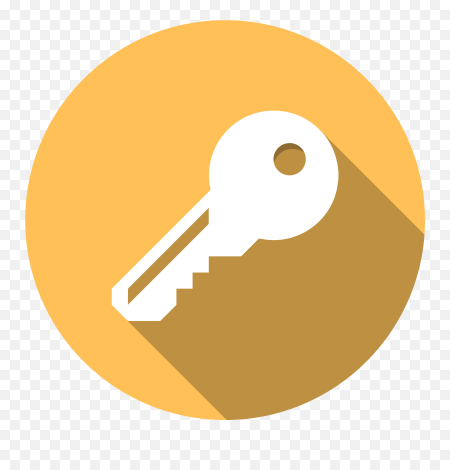 Key Icon Orange Png Transparent - Transparent Background Key Icon,Key Icon Png