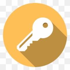 Key Icon Orange Png Transparent - Background