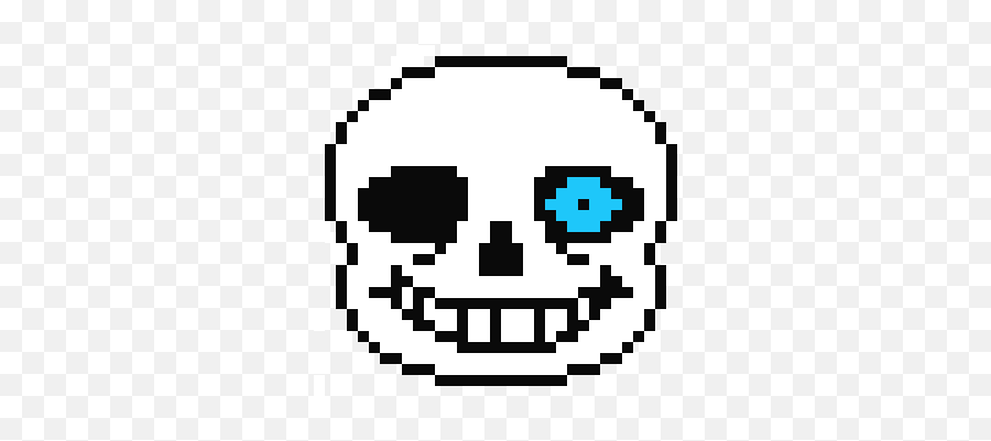 Png Sans Blue Eye - Sans Head Pixel Art,Blue Eye Png