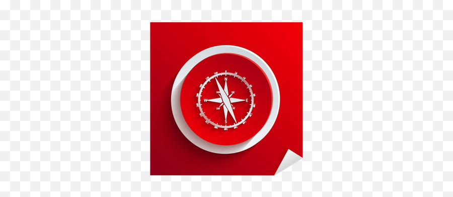 Vector Red Circle Icon Eps10 Sticker U2022 Pixers - We Live To Change Circle Png,Red Clock Icon