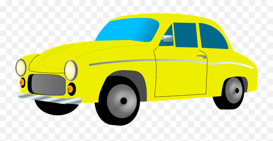 Car Taxi Cab - Yellow Car Clip Art Png,Taxi Cab Png