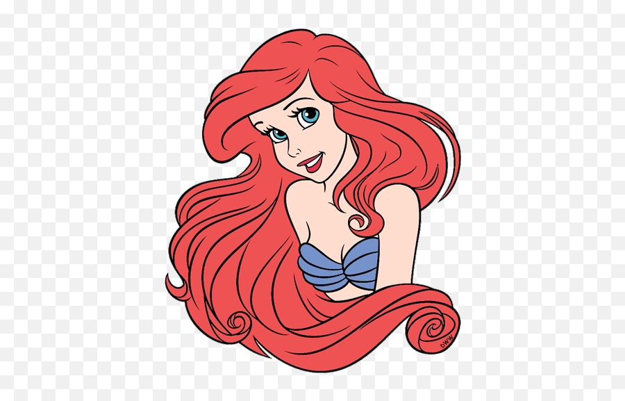 Ariel Svg Mermaid - Novocomtop Little Mermaid Ariel Headshot Png,Little