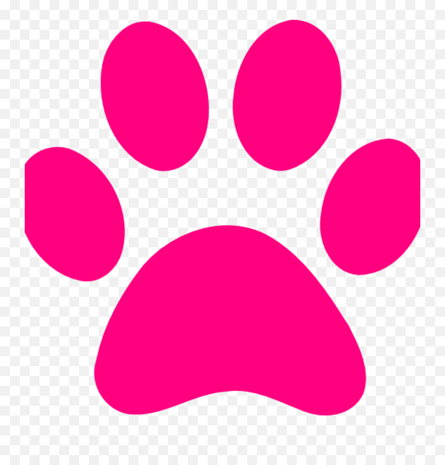 Pink Panther Paw Print Clip Art Paws - Pink Paw Print Png,Pink Circle Png
