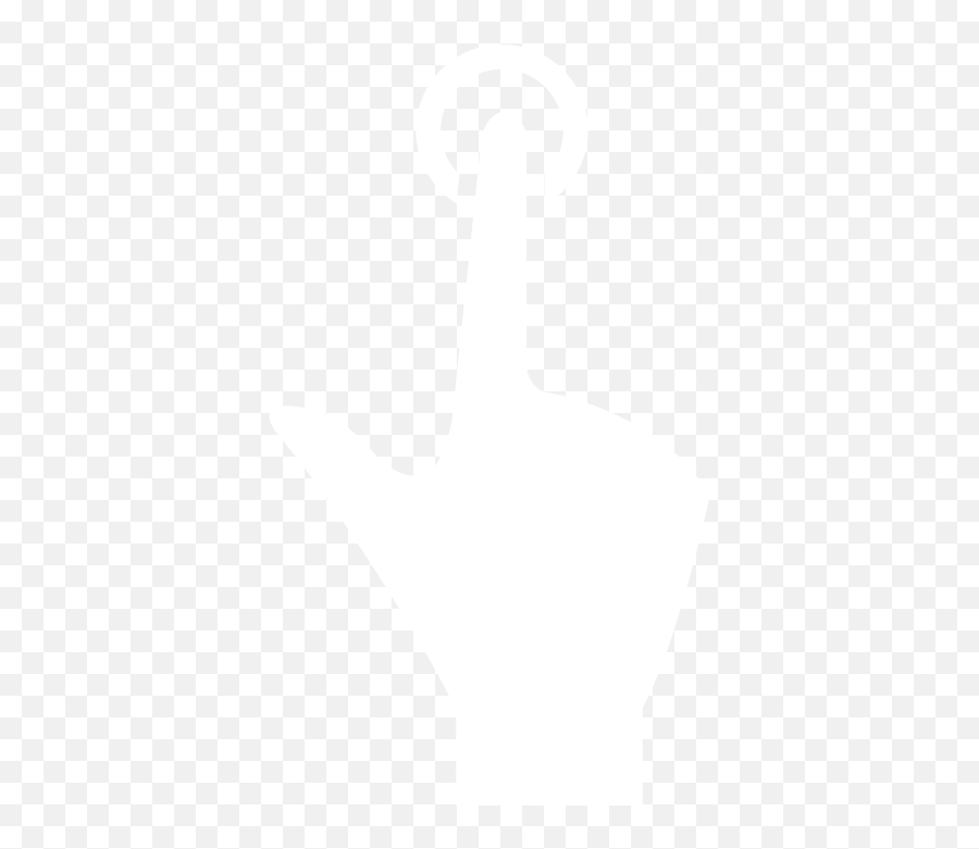 Download H006 Icon Hand Finger Tap No Circle Ffffff 400x400 - Sign Language Png,Hand Click Icon Png
