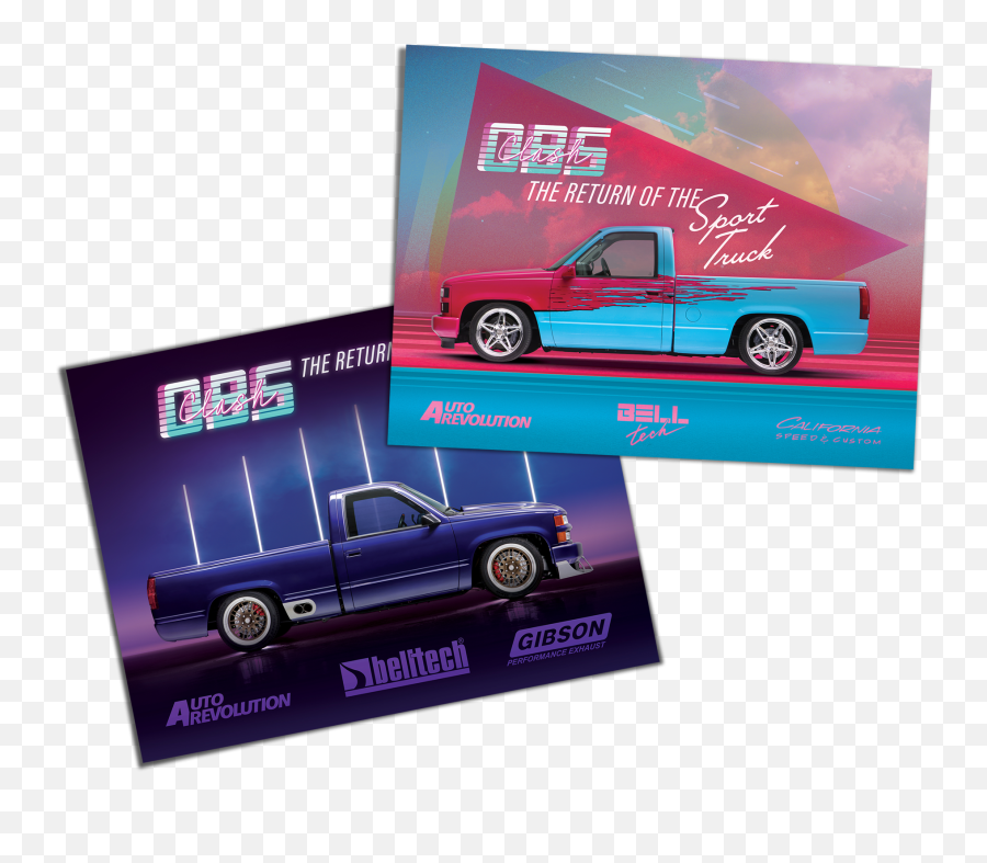 Obs Clash Sport Truck Poster - Auto Revolution Belltech Sport Truck Png,Obs Icon Png