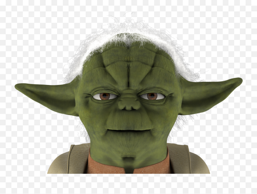 Yoda Rendering Low Poly Jedi Character - Yoda Render Png,Yoda Png