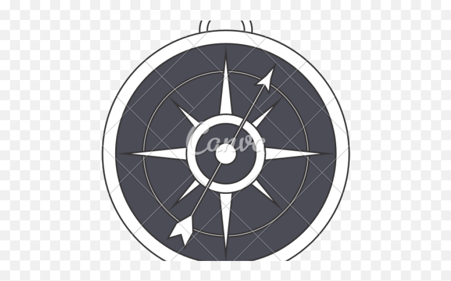 Download Simple Compass - Vector Graphics Png Image With No,Simple Rose Icon