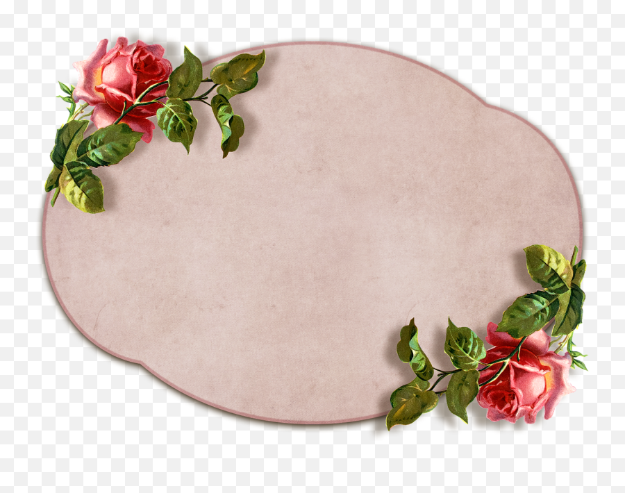 Vintage Roses Label - Free Image On Pixabay Henza Name Meaning In Urdu Png,Empty Plate Png