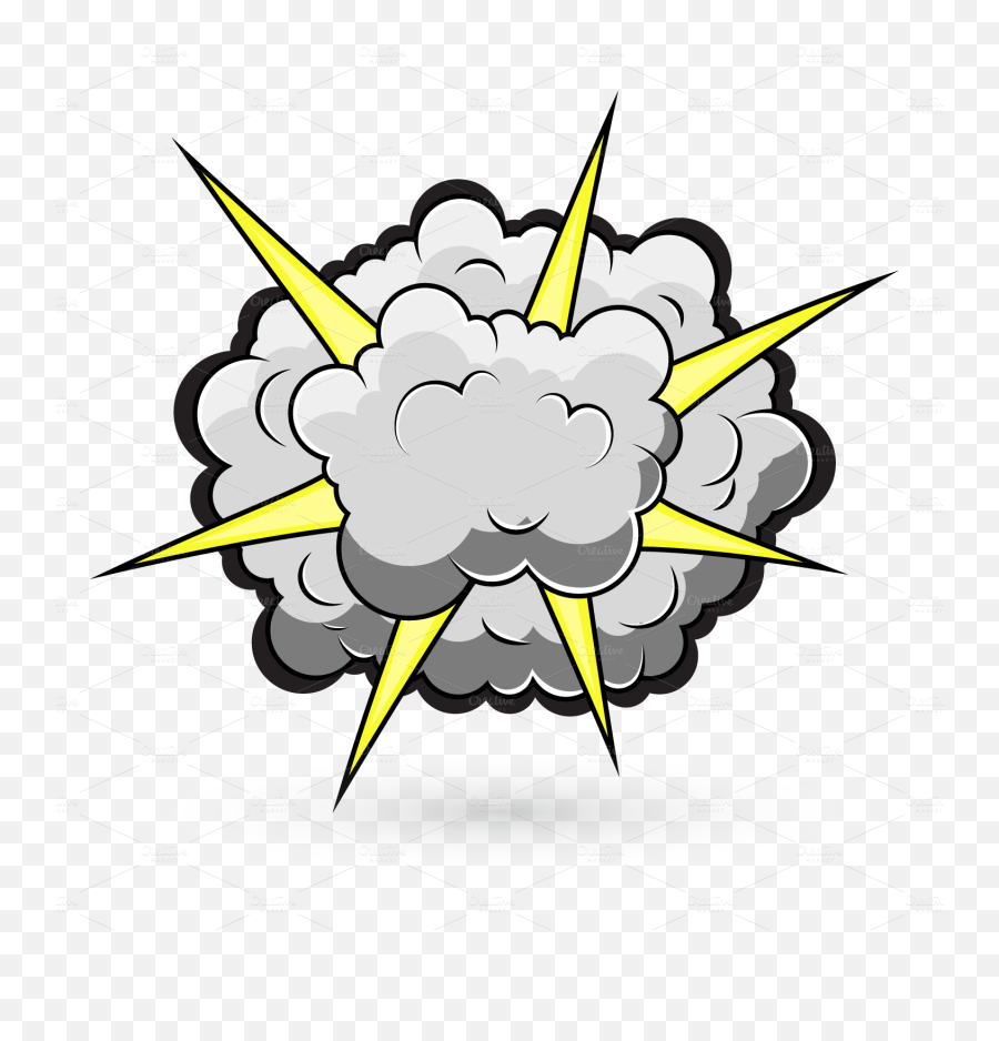 Explosion Smoke Clipart - Transparent Background Smoke Cartoon Png,Explosion Clipart Png