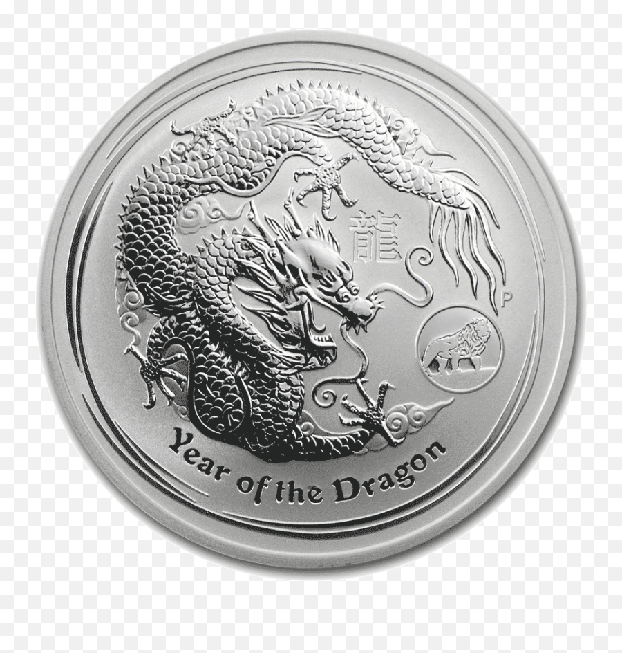 2012 Australian Lunar Dragon Lion Privy Silver Coin 1oz - Chinese New Year 2011 Png,Silver Coin Png