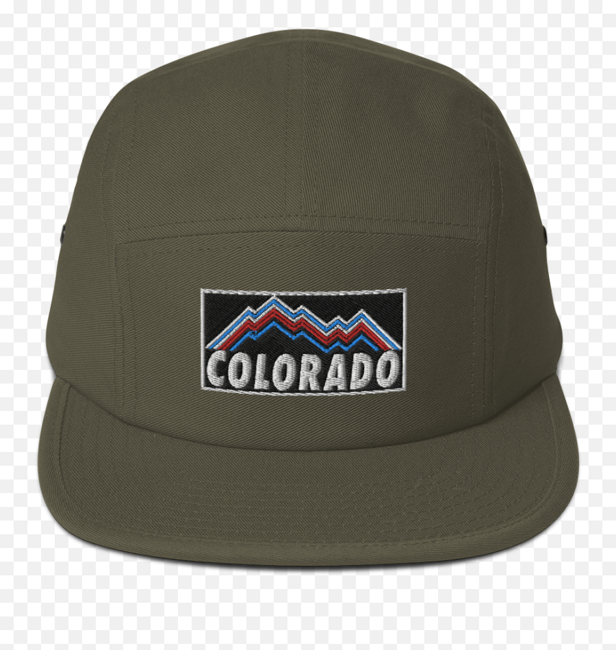 Colorado Retro Mountains Logo Five Panel Cap - Baseball Cap Png,Mountains Logo