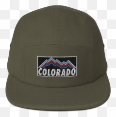 Colorado Retro Mountains Logo Five Panel Cap - Baseball Cap Png,Mountains Logo