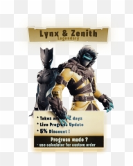 Lynx Zenith Fortnite Boosting - Character Fortnite Clip Art Png,Lynx Png