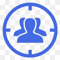 Royal Blue Target Audience Icon - Group Png