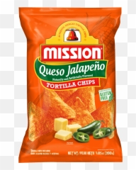 Queso Jalapeno Tortilla Chips - Mission Foods Mission Tortilla Chips Png,Queso Png