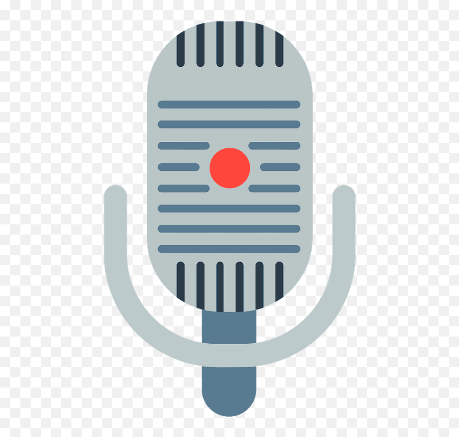 Studio Microphone Emoji Clipart Free Download Transparent - Mic Emoji Png,Microphone Silhouette Png