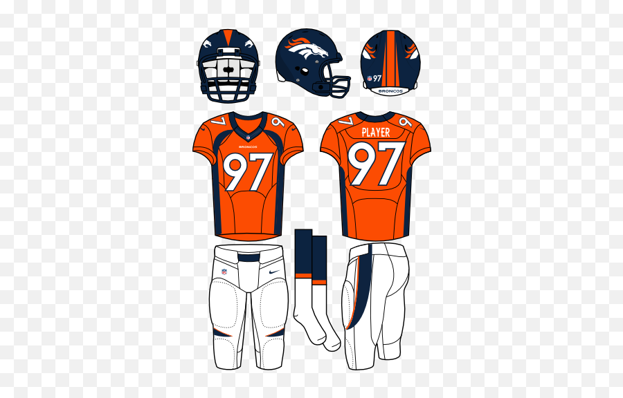 Denver Broncos Home Uniform - Denver Broncos Home Uniforms Png,Denver Broncos Logo Images