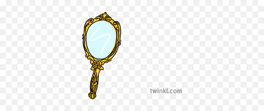Hand Mirror Illustration - Mirror Beauty And The Beast Png,Hand Mirror Png