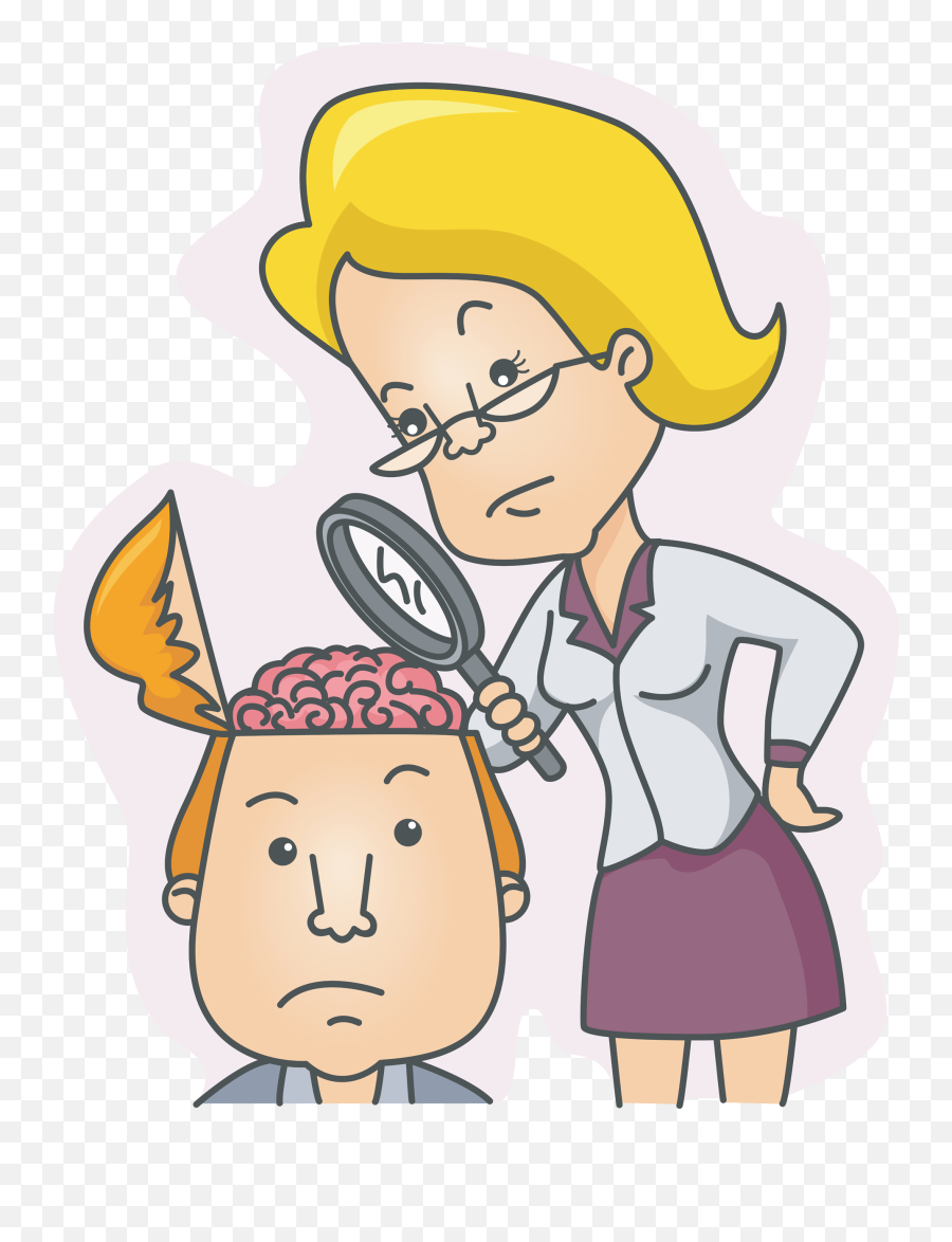 Woman - Examiningmanbrain U2013 Elaine Fogel Medical Model Of Mental Illness Png,Cartoon Brain Png