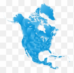 North America Isolated Continent Map Final Converted - Graphic Map Of North America Png,Cuba Png