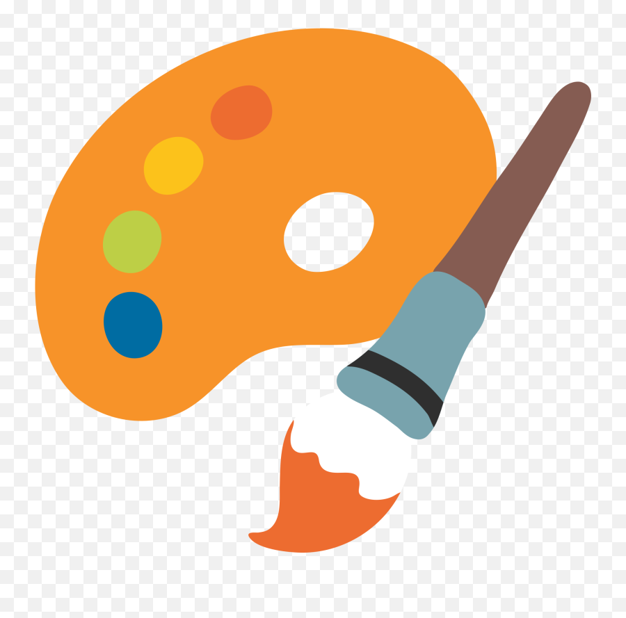 Download Vector Paintbrush Emoji Paint Png Transparent Stock - Paint Palette Paint Emoji,Paintbrush Transparent