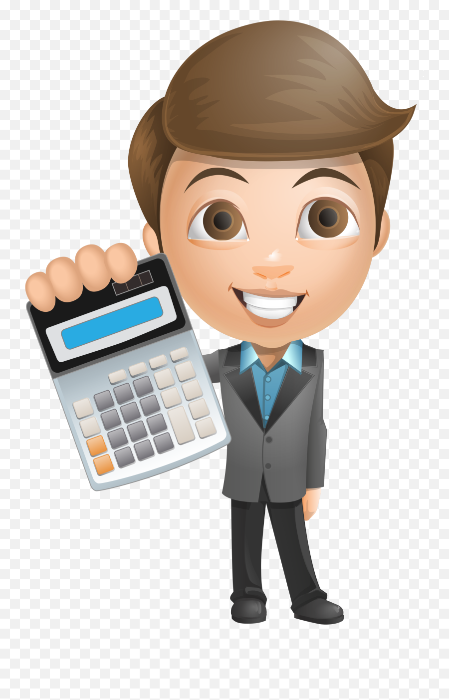 Library Of Money And Calculator Image - Man Holding Calculator Clipart Png,Calculator Png