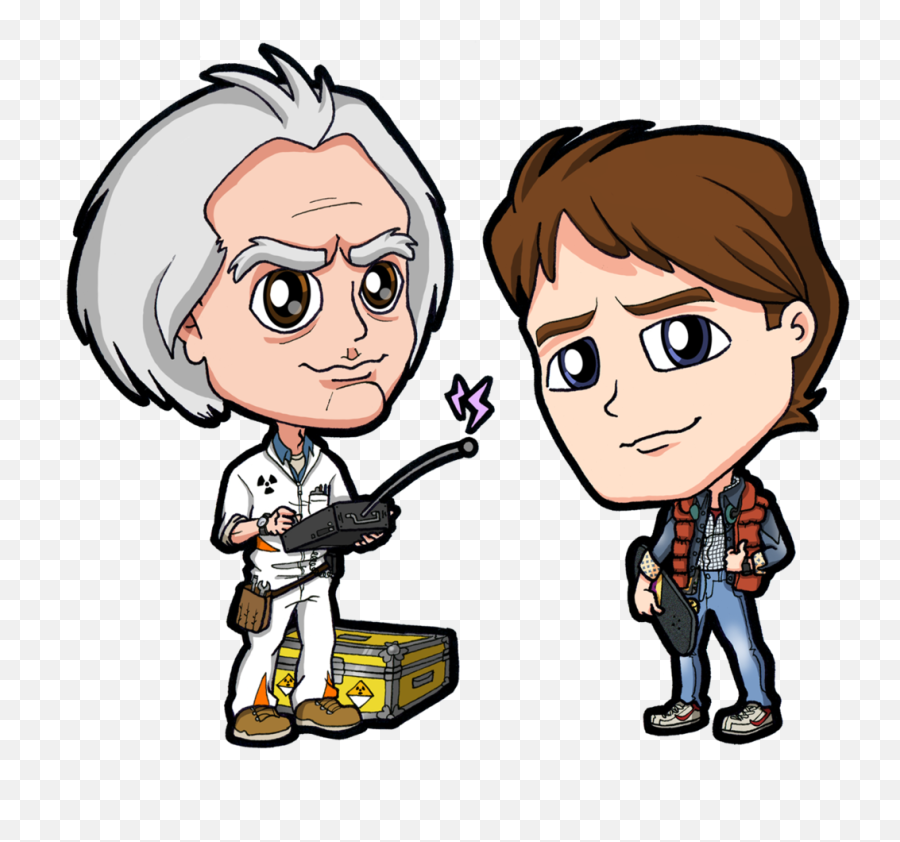 Future Doc Brown Marty Mcfly By Zphal - Back To The Future Doc Cartoon Png,Back To The Future Png